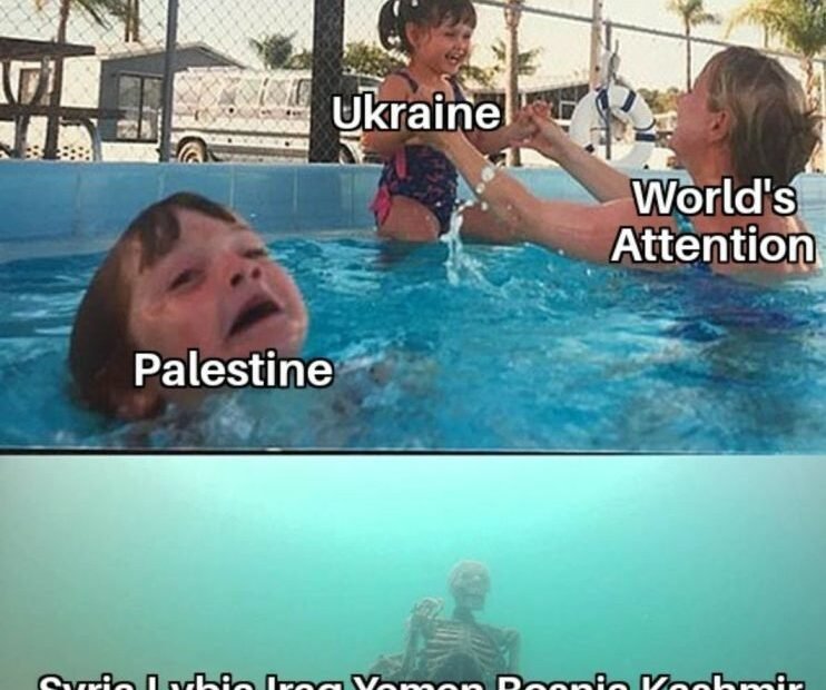 Memes: Ukraine attention vs palestine