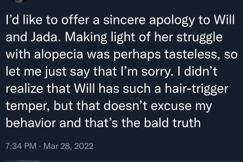Chris Rock apology after joke